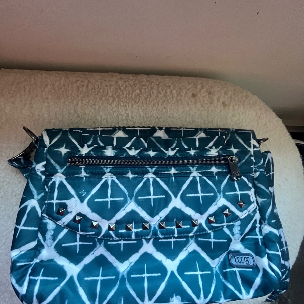 Lug Teal and White Crossbody Bag NWOT